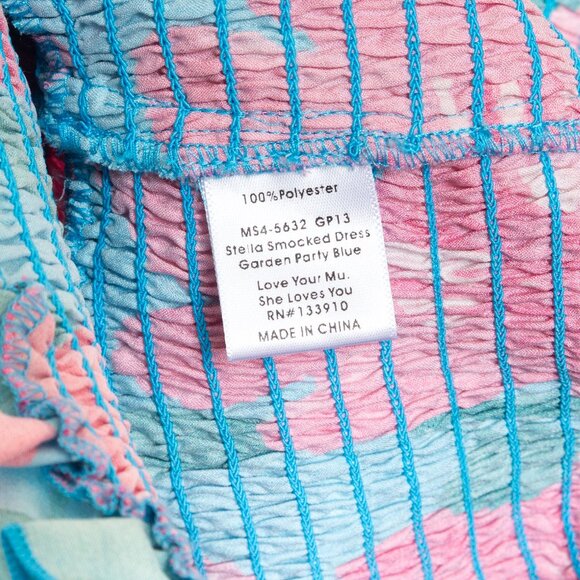 Show Me Your Mumu Stella Smocked Dress Garden Party Blue - Size S - Picture 10 of 16